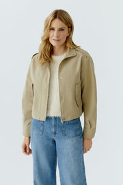 CROPPED TWILL JACKET