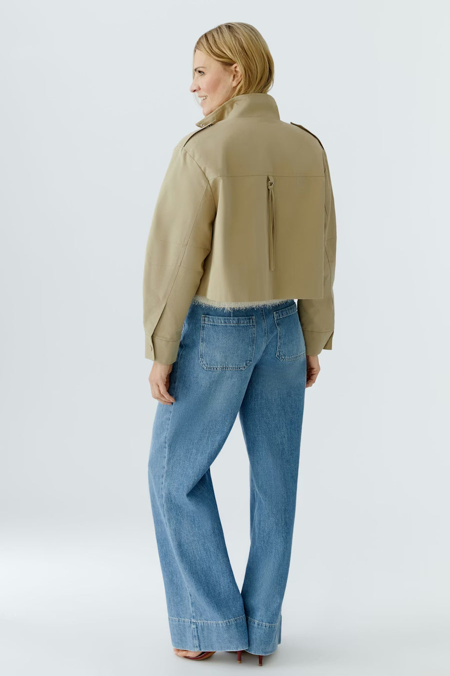 CROPPED TWILL JACKET