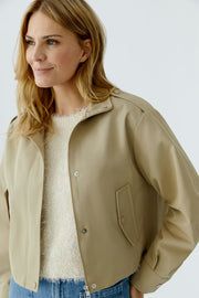CROPPED TWILL JACKET