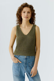 BEIGE KNITTED TANK