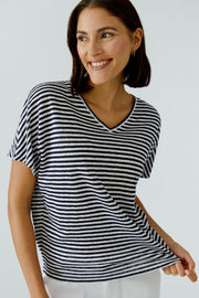 STRIPED LINEN T SHIRT