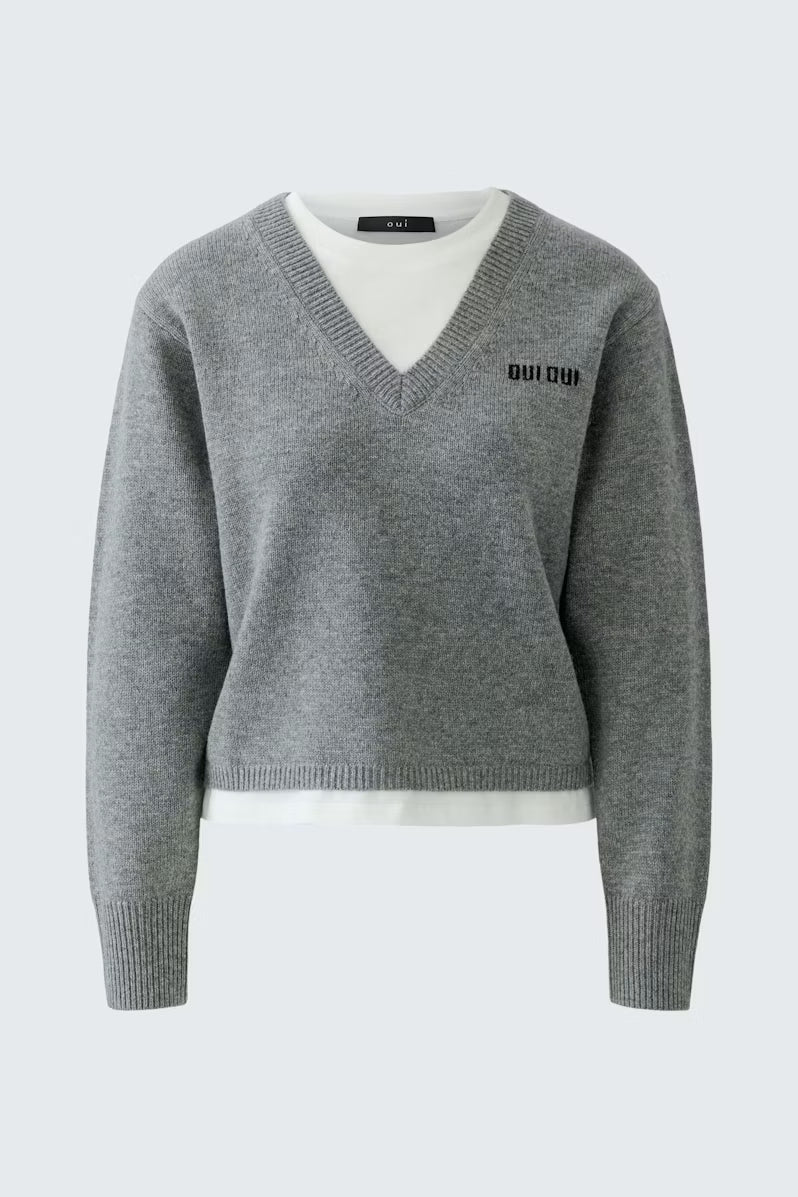 LAYERED LONG SLEEVE PULLOVER