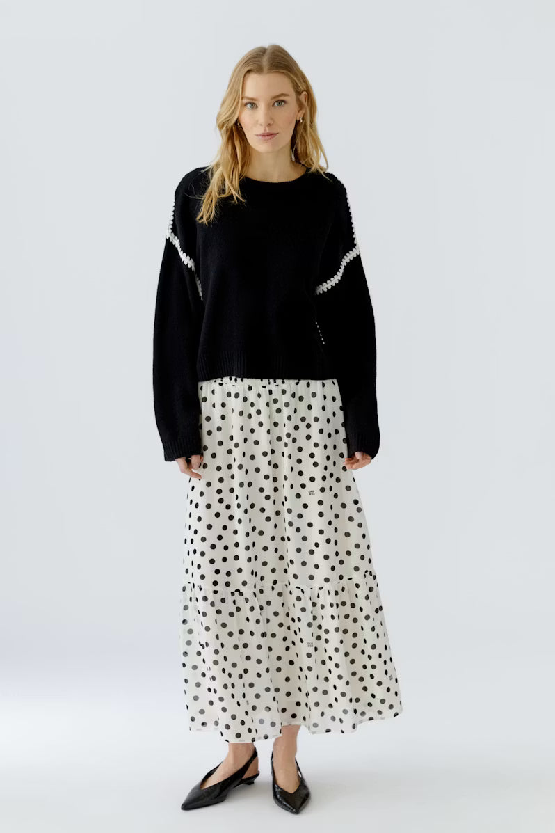 POLKA DOT MAXI SKIRT