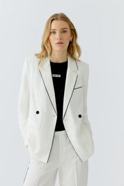 CONTRAST PIPE BLAZER