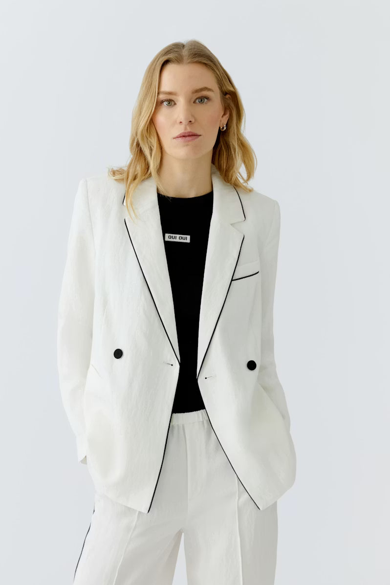 CONTRAST PIPE BLAZER