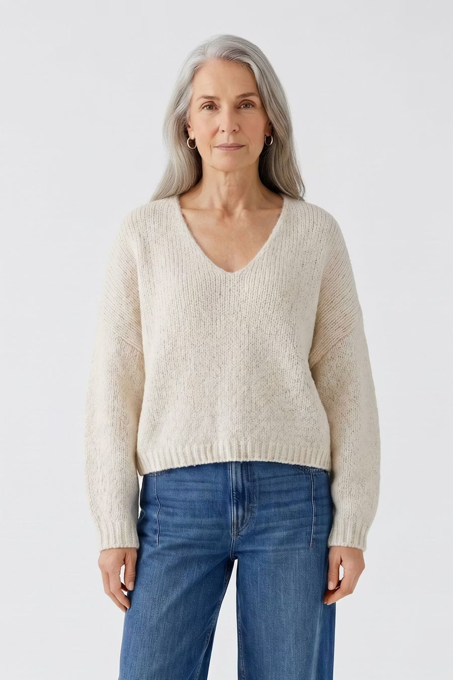 V NECK PULLOVER