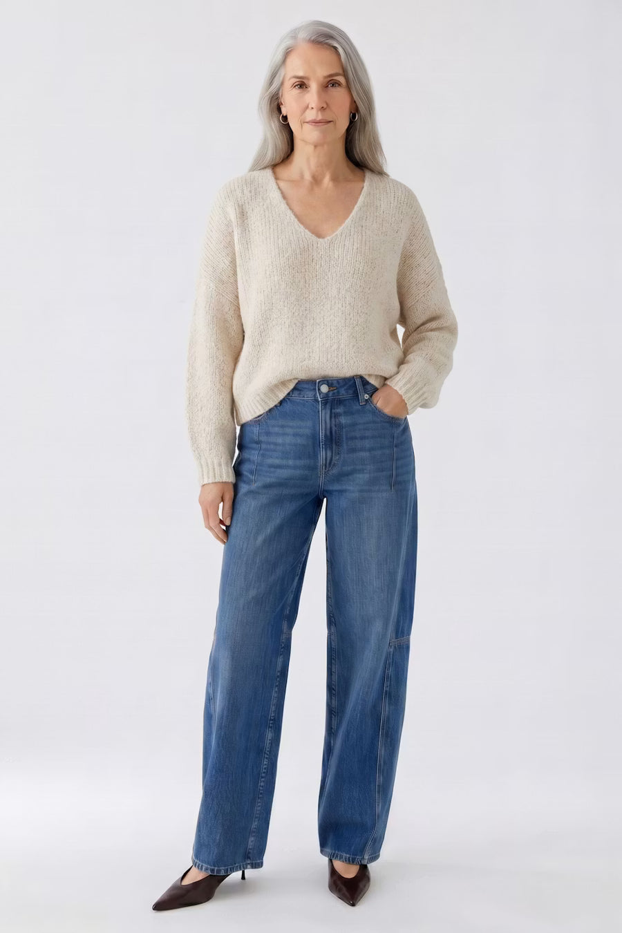 V NECK PULLOVER
