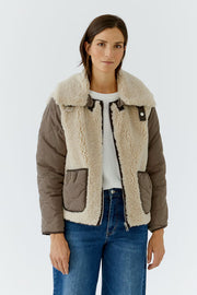 REVERSIBLE  FAUX SHEARLING JACKET