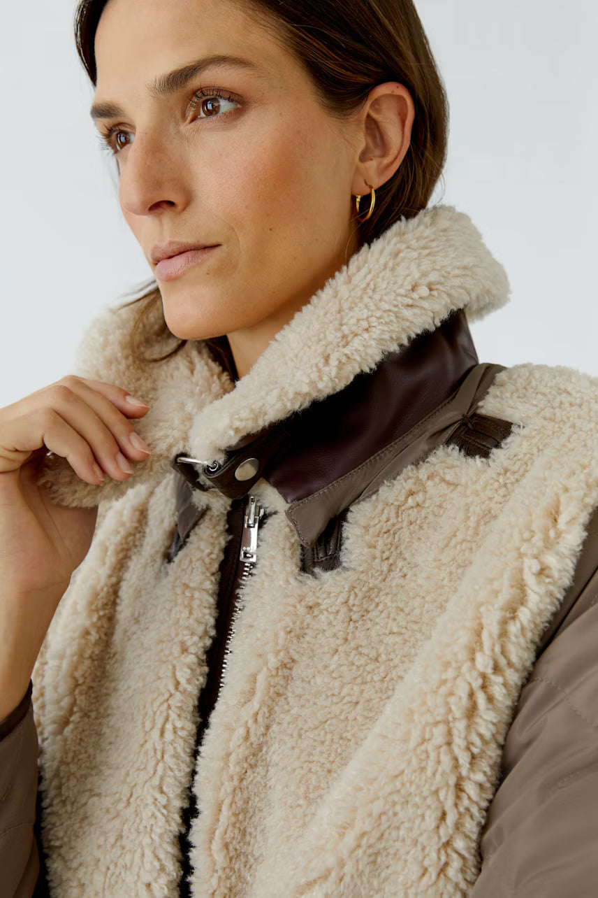 REVERSIBLE  FAUX SHEARLING JACKET