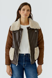 REVERSIBLE  FAUX SHEARLING JACKET