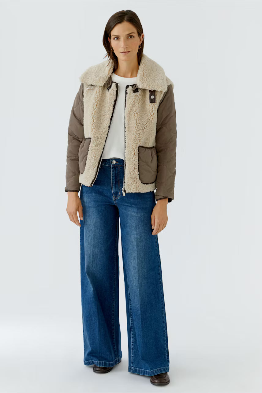 REVERSIBLE  FAUX SHEARLING JACKET