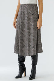 SATIN MIDI SKIRT