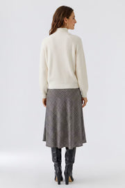 SATIN MIDI SKIRT