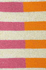 WOMEN’S CANDY STRIPE BEADED BAG