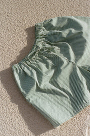 WOMEN'S TALLOW PIN STRIPE COTTON SHORT