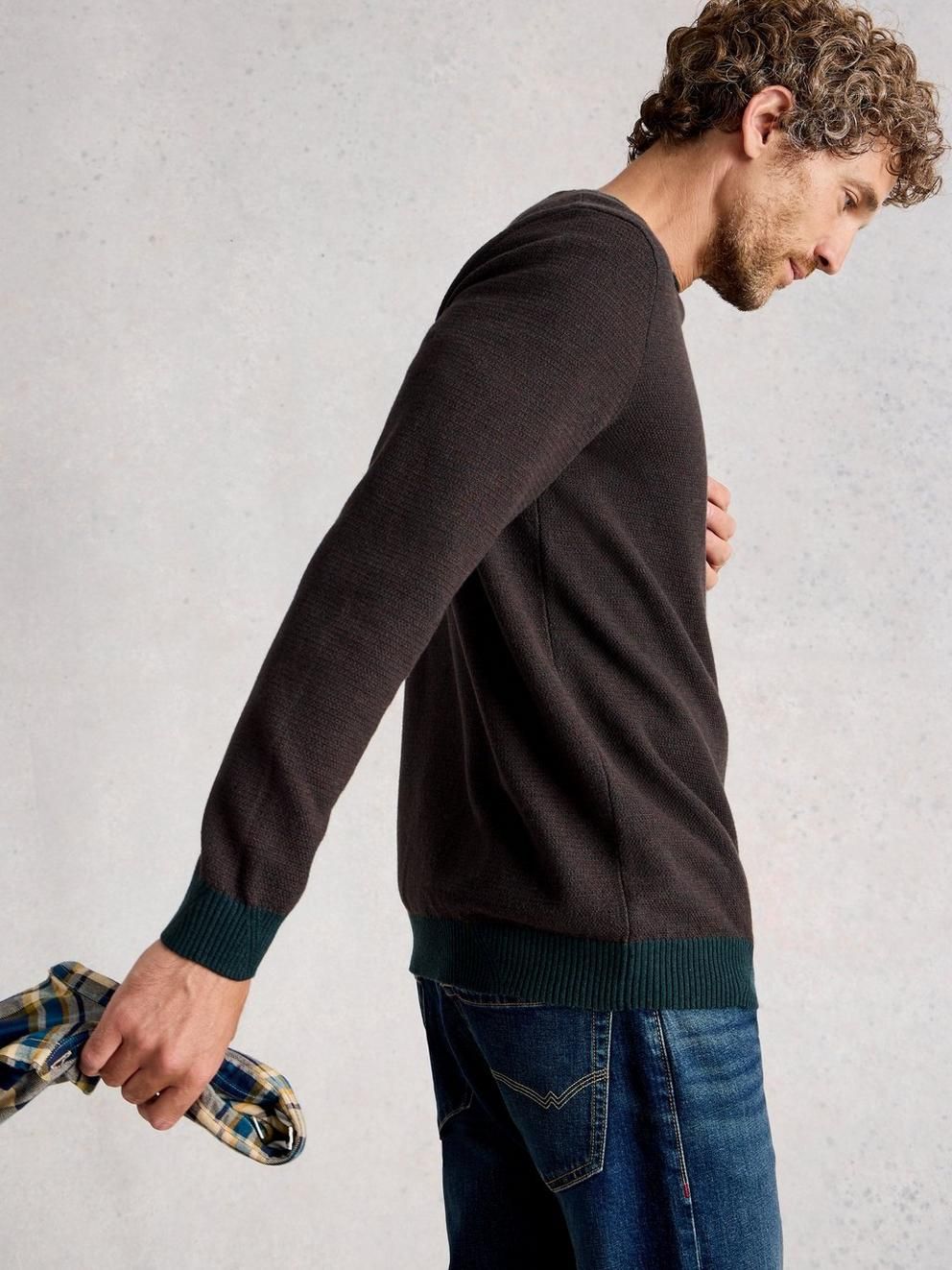 NEWPORT MERINO JACQUARD WOOL CREW NECK
