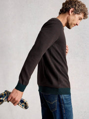 NEWPORT MERINO JACQUARD WOOL CREW NECK