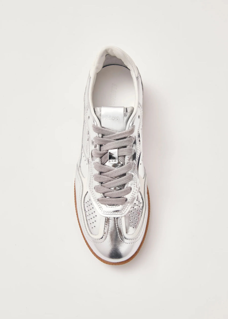 TB.490 RIFE SHIMMER SILVER CREAM LEATHER SNEAKER