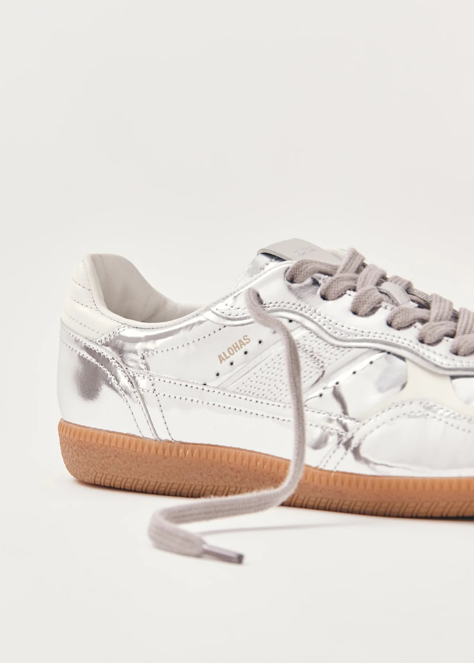 TB.490 RIFE SHIMMER SILVER CREAM LEATHER SNEAKER