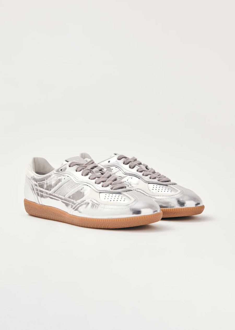 TB.490 RIFE SHIMMER SILVER CREAM LEATHER SNEAKER