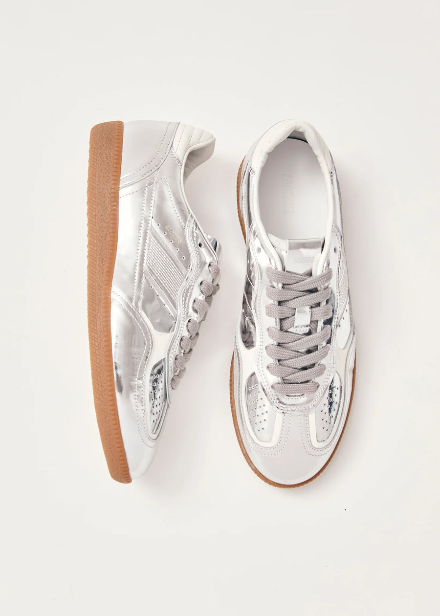 TB.490 RIFE SHIMMER SILVER CREAM LEATHER SNEAKER