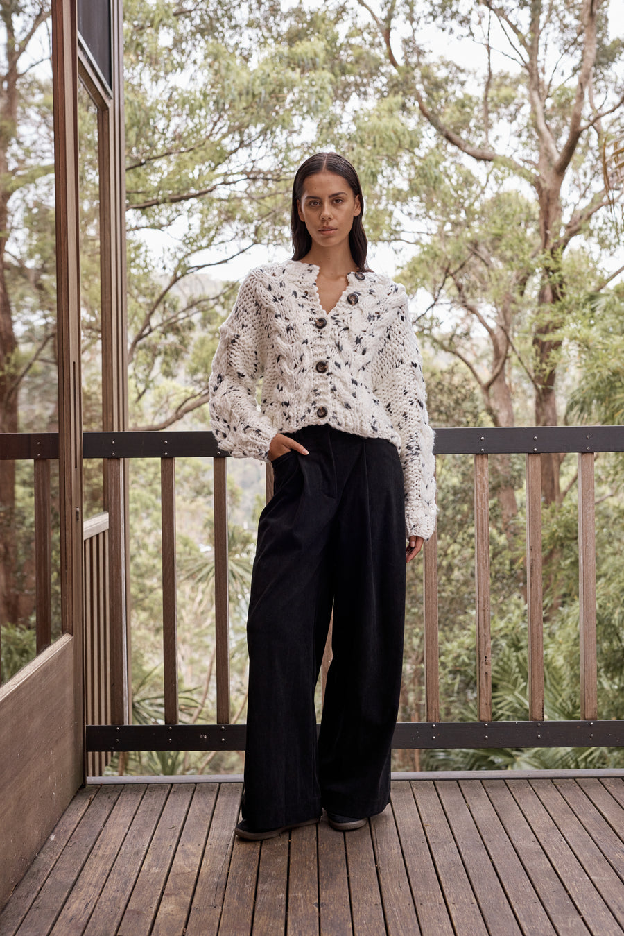 WOMEN'S FLECK CARDIGAN