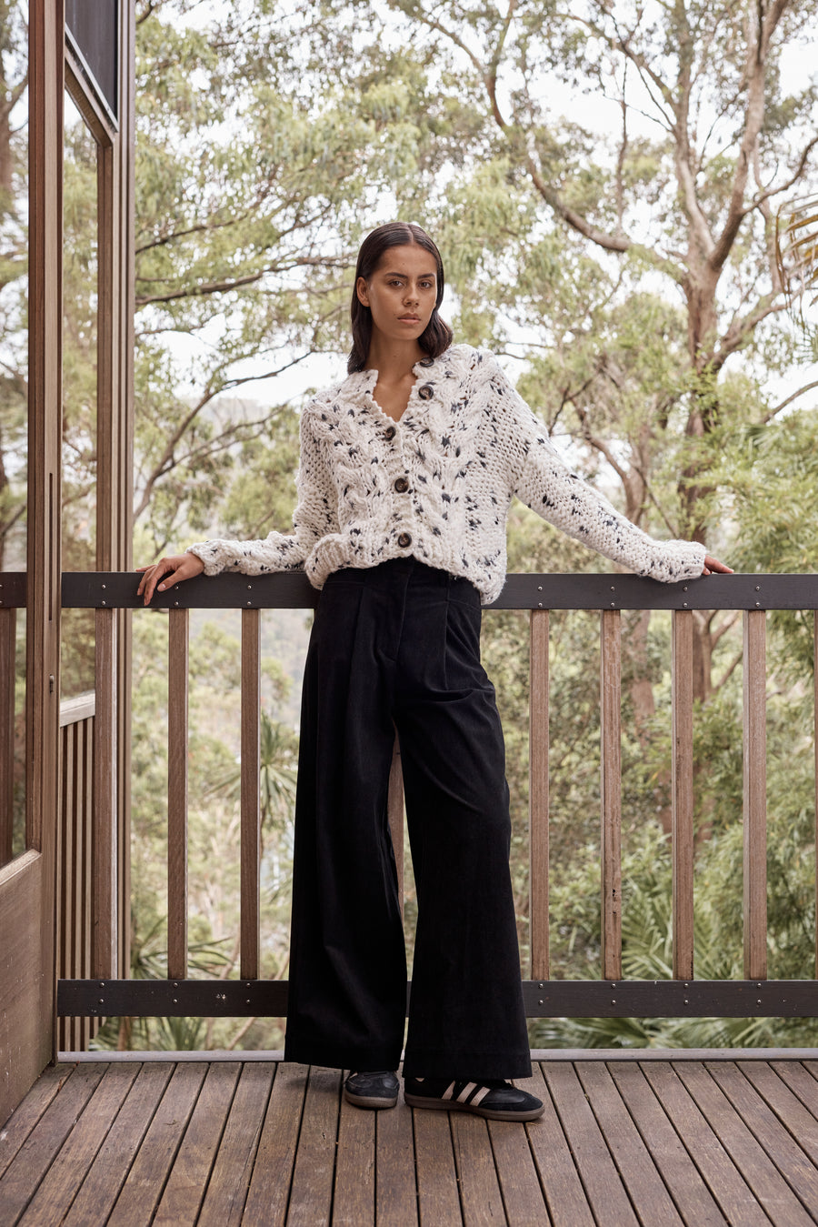 WOMEN'S FLECK CARDIGAN