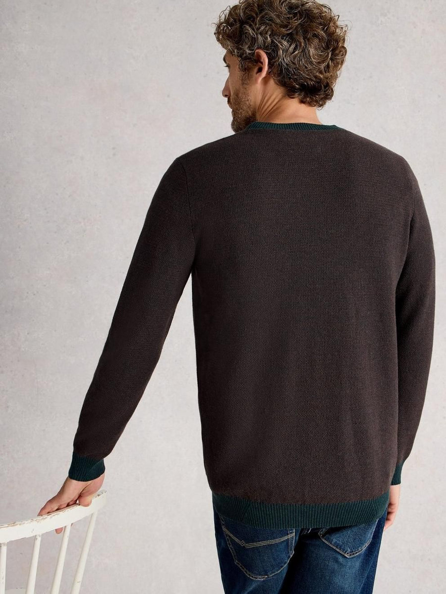 NEWPORT MERINO JACQUARD WOOL CREW NECK
