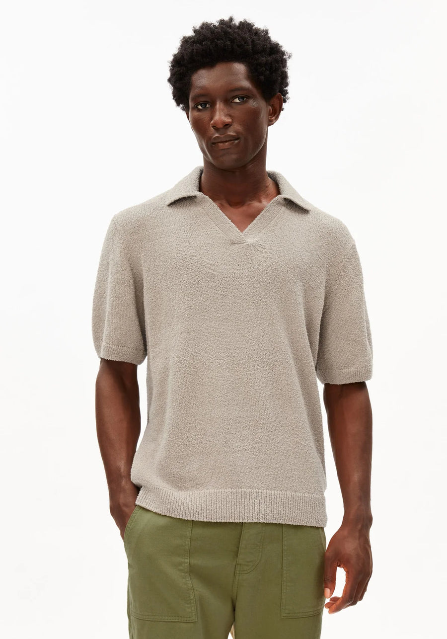 BOUCLE KNIT POLO SHIRT