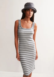 STRIPE RIB DRESS