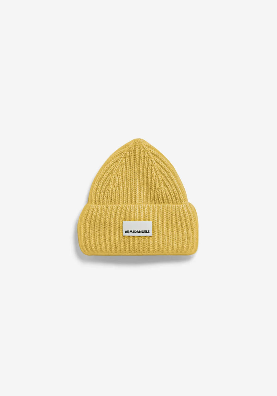 MOHAIR BLEND KNITTED BEANIE