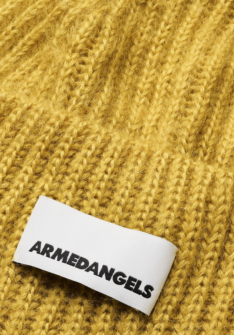 MOHAIR BLEND KNITTED BEANIE
