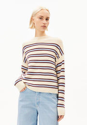 MERINAA STRIPED KNIT SWEATER
