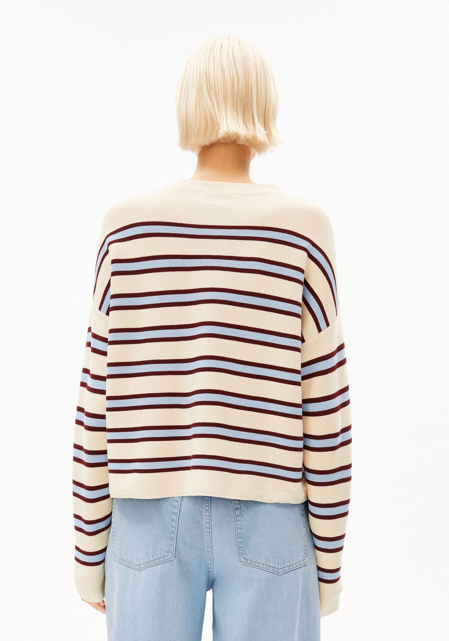 MERINAA STRIPED KNIT SWEATER
