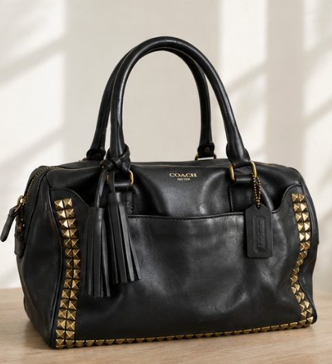 Coach Legacy Haley Studded Leather Satchel