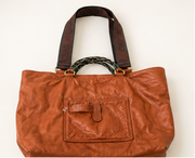 Clare V. Cognac Leather Tote