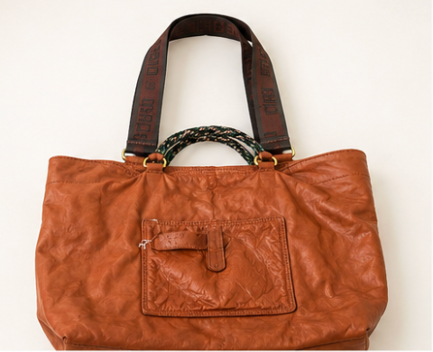 Clare V. Cognac Leather Tote