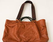 Clare V. Cognac Leather Tote