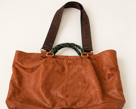Clare V. Cognac Leather Tote