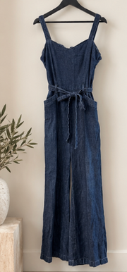PAIGE Denim Tie-Waist Jumpsuit