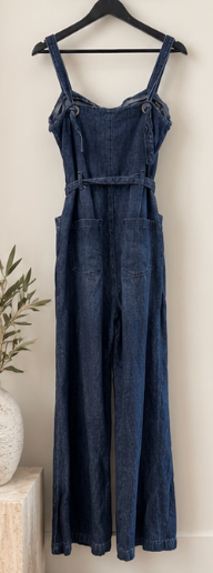PAIGE Denim Tie-Waist Jumpsuit