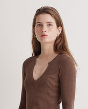 SAND FITTED MIDI DRESS