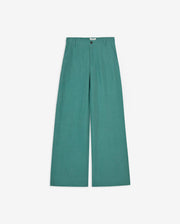 GREEN WIDE LEG TROUSERS