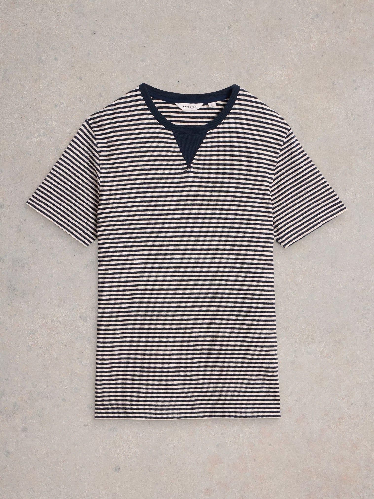 MEN'S STRIPED RIBBED TEE