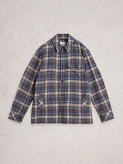 CHECK BORG TRUCKER JACKET