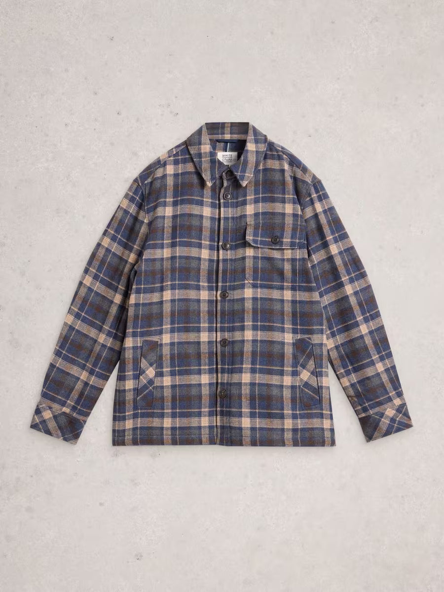 CHECK BORG TRUCKER JACKET