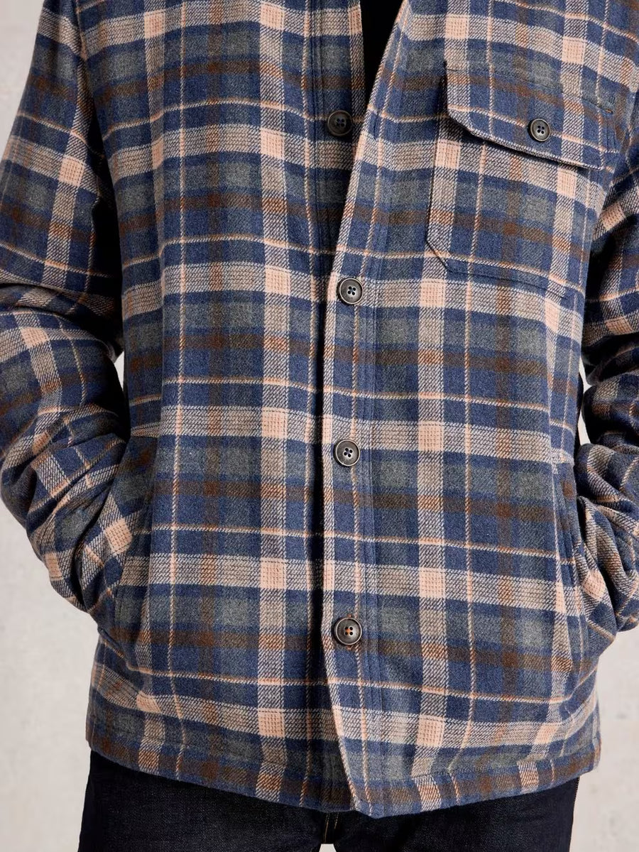 CHECK BORG TRUCKER JACKET