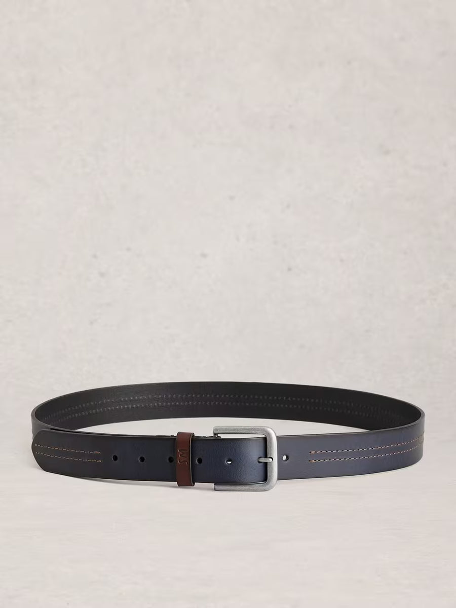 DOUBLE STITCH LEATHER BELT