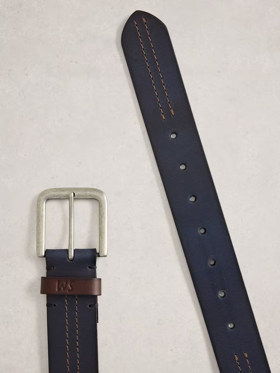 DOUBLE STITCH LEATHER BELT