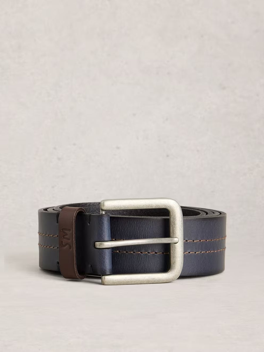 DOUBLE STITCH LEATHER BELT